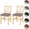 lot de 2 chaises de salle à manger HWC-F77, fauteuil de Voir les images du produit 8