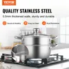 VEVOR 22cm Dampfgarer Topf Edelstahl mit Glasdeckel, 1 Produktbild-Vorschau 2