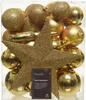 Goldenes Christbaumschmuck-Set 33-teilig, kindersicher, Produktbild-Vorschau 2