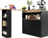 OKWISH Meuble Bar Pivotant Extensible Avec 4 Tiroirs Et Voir les images du produit 10