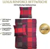 Renforce Bettwäsche Baumwolle Kariert Rot 155x220 80x80cm: Produktbild-Vorschau 3