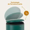 CASABEL Poubelle Cuisine 30L - 100% Acier Inoxydable, Voir les images du produit 7