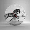 Wanduhr - Rund - Glasuhr - Pferde Tiere Galopp Wiese - Produktbild-Vorschau 3