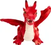 A red plush dragon toy is shown from the front against a white background. Podgląd zdjęcia produktu
