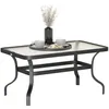 Outsunny Beistelltisch Hartglas Kaffeetisch Couchtisch mit Produktbild-Vorschau 1