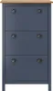 vidaXL Szafka na buty Hill Grey 72x35x124 cm lite drewno Podgląd zdjęcia produktu 1