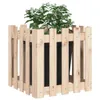vidaXL Pflanzkübel Lattenzaun-Design 50x50x50 cm Massivholz Produktbild-Vorschau 3