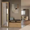 BDW, vestiaire duo avec miroir, 180x50x35cm, fonctionnel, Voir les images du produit 4