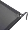 Close-up view of the corner of a black elevated dog bed, showing the mesh fabric and metal frame. Anteprima dell’immagine prodotto