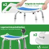 VOUNOT® Duschhocker höhenverstellbar 38–52cm, ergonomischer Produktbild-Vorschau 5