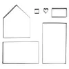 A collection of metal cookie cutters arranged on a white background. Voir les images du produit