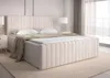 Polsterbett Batina Doppelbett Chenille-Gewebe beige Produktbild-Vorschau 1