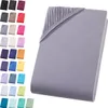 Jersey Spannbettlaken 140-160x200 cm Spannbettuch 100% Produktbild-Vorschau 1
