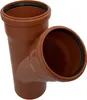 KG T-Stück DN 110/45° PVC-U Verbinder | mit Dichtung | für Produktbild-Vorschau 7