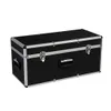 A black transport case with silver trim and handles, shown against a white background. Produktbild-Vorschau