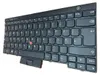A black keyboard with a red trackpoint is shown from a diagonal angle against a white background. Produktbild-Vorschau