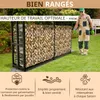Rack à bois extérieur en métal 223 x 50 x 115 cm pour Voir les images du produit 3