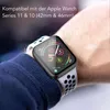 A person wearing an Apple Watch with a protective case and a perforated band. Produktbild-Vorschau