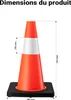 Wiltec Cône de signalisation 45 cm – 450 x 280 x 280 mm – Voir les images du produit 3