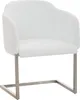 A white chair with a metal frame on a white background. Anteprima dell’immagine prodotto
