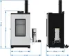Technical drawing of a smoker with dimensions shown. Produktbild-Vorschau
