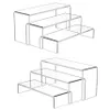 Two sets of clear acrylic display risers are shown against a white background. Produktbild-Vorschau