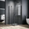 SONNI Black sprchový kout 100x100x195cm křídlové dveře Náhled obrázku produktu 1
