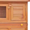 vidaXL Kaninchenstall Kleintierhaus Hasenstall 4 Türen Holz Produktbild-Vorschau 5