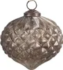 Guaina natalizia Clayre & Eef Ø 8x8 cm in vetro argentato Anteprima dell’immagine prodotto 1
