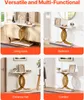 Collage showing a console table in different room settings: living room, bedroom, entrance hall, and corridor. Podgląd zdjęcia produktu