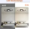ZMH LED stropní světlo černé stmívatelné s dálkovým Náhled obrázku produktu 6