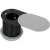 UNITEC Einbautischsteckdose Schuko+USB Stahld Produktbild-Vorschau 1