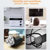 A collage of four images showing various electronic devices and accessories, including a radio, a person watching TV, a shaver, and a power adapter. Náhľad obrázku produktu