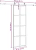 vidaXL Drzwi przesuwne z okuciem czarne 76x205 cm szkło Podgląd zdjęcia produktu 8