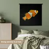 MuchoWow® Wandteppich Wandbehang Fisch - Linie - Schwarz Produktbild-Vorschau 4