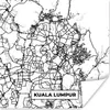 MuchoWow® Poster Karte - Kuala Lumpur - Stadtplan - Schwarz Produktbild-Vorschau 1