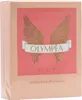 Rosa-goldene Parfumverpackung von Paco Rabanne Olympea Legend mit goldenen Flügeln und weißem Banner auf rotem Hintergrund. Produktbild-Vorschau