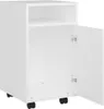 vidaXL Mobile laterale con rotelle bianco 33x38x60 cm Anteprima dell’immagine prodotto 6