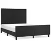 vidaXL Bettgestell mit Kopfteil Schwarz 140x190 cm Produktbild-Vorschau 3