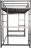 Łóżko na poddaszu Sweiko z drabinką 90x200cm, pojedyncze Podgląd zdjęcia produktu 14