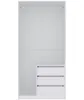 Marmex TRES 01 Weiß Kleiderschrank 100x206x51cm mit zwei Produktbild-Vorschau 4