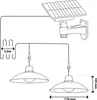 LUMILED 2 Flammig Solar Hängelampe mit Fernbedienung, Produktbild-Vorschau 5
