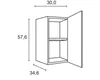 Küchen Hängeschrank Luca O306-0+ in weiß matt 30 cm breit Produktbild-Vorschau 7