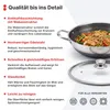 Ø40 cm Wok Bratpfanne Edelstahl Waben-Antihaftbeschichtung Produktbild-Vorschau 5