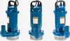Three blue submersible pumps are displayed against a white background. Podgląd zdjęcia produktu