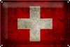 Blechschild Flagge Schweiz, 30 x 20 cm, Blechschilder Fahne Produktbild-Vorschau 2