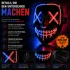 LED-masker, blauw/rood gemengd - Bedienbaar kostuummasker Productafbeelding-voorbeeld 7