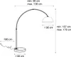 Smarte Bogenlampe aus Messing mit Weißem Schirm inkl  WLAN Produktbild-Vorschau 3