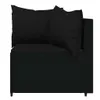 vidaXL 4-tlg. Garten-Lounge-Set mit Kissen Schwarz Poly Produktbild-Vorschau 5