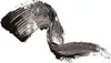 A swatch of black mascara is swirled on a white background. Produktbild-Vorschau